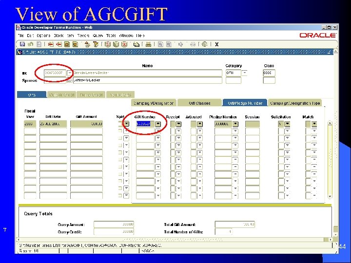 View of AGCGIFT T 44 