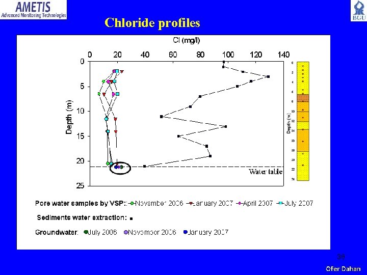 Chloride profiles 36 