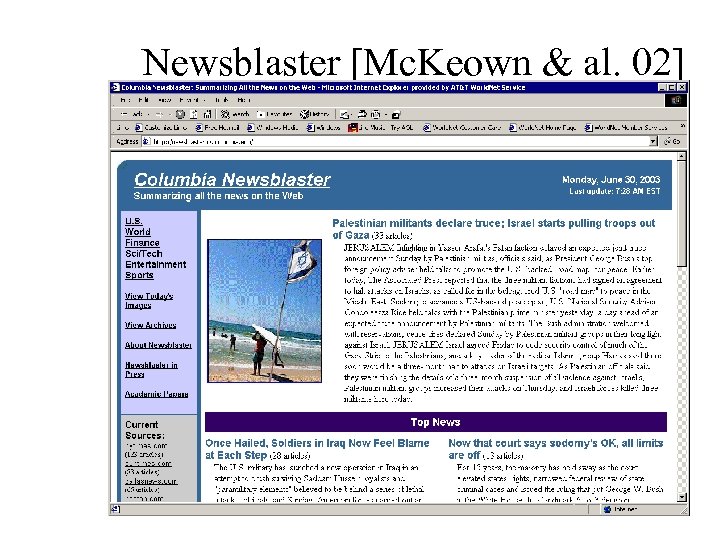 Newsblaster [Mc. Keown & al. 02] 