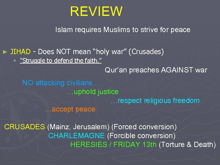 REVIEW Islam requires Muslims to strive for peace ► JIHAD - Does NOT mean