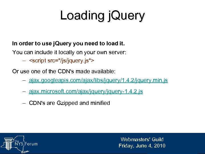 Loading j. Query In order to use j. Query you need to load it.