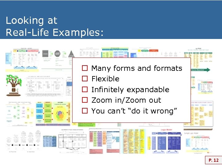 Looking at Real-Life Examples: o o o Many forms and formats Flexible Infinitely expandable