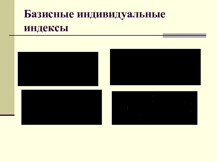 Базисные индивидуальные индексы 