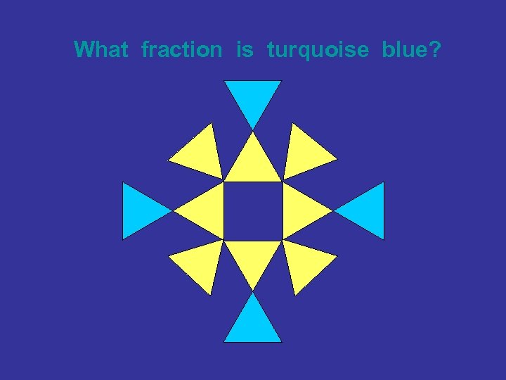 What fraction is turquoise blue? 