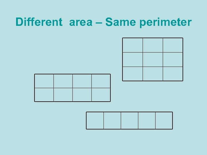 Different area – Same perimeter 