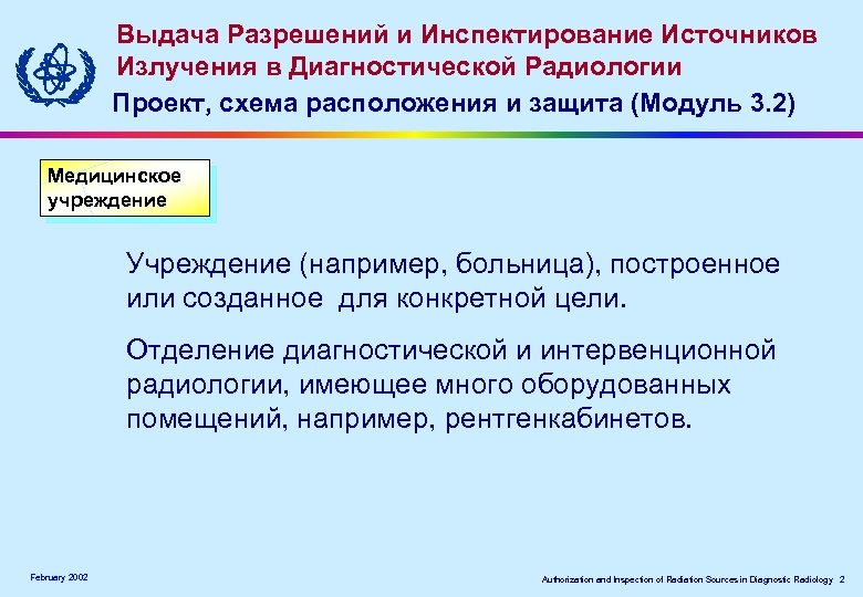 Выдача Разрешений и Инспектирование Источников Излучения в Диагностической Радиологии Проект, схема расположения и защита