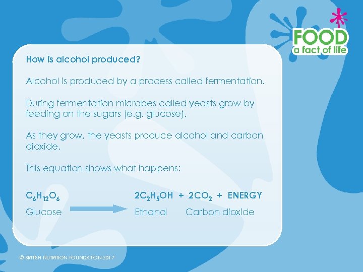 How is alcohol produced? Alcohol is produced by a process called fermentation. During fermentation