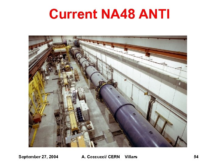 Current NA 48 ANTI September 27, 2004 A. Ceccucci/ CERN Villars 54 