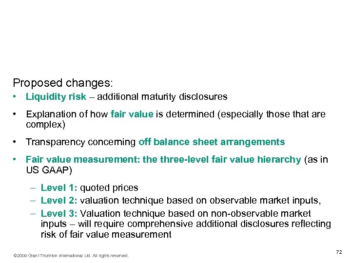 Proposed amendments to IFRS 7 Financial instruments: Disclosures Exposure Draft released October 2008: Proposed