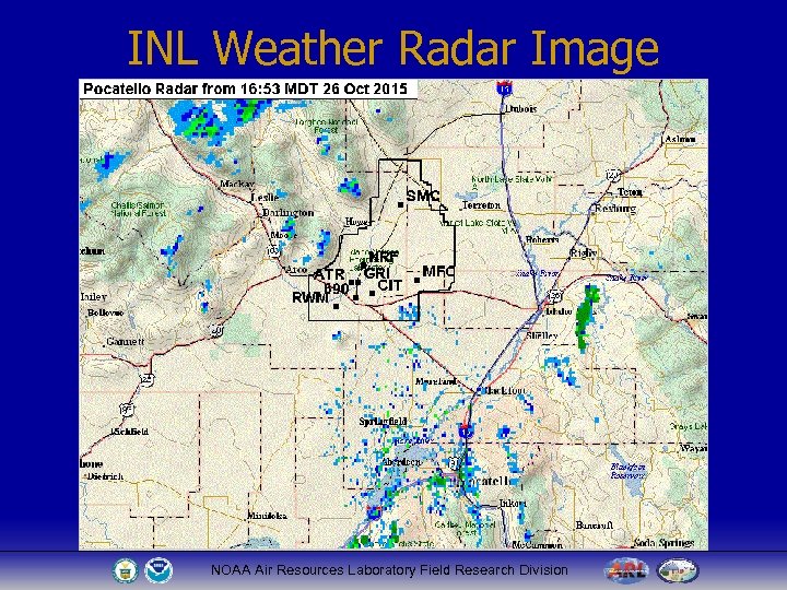 INL Weather Radar Image NOAA Air Resources Laboratory Field Research Division 