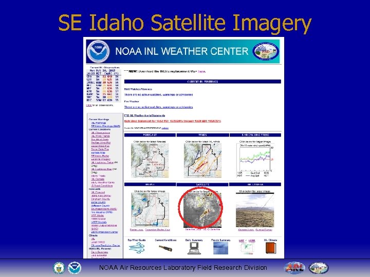 SE Idaho Satellite Imagery NOAA Air Resources Laboratory Field Research Division 