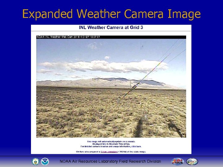 Expanded Weather Camera Image NOAA Air Resources Laboratory Field Research Division 