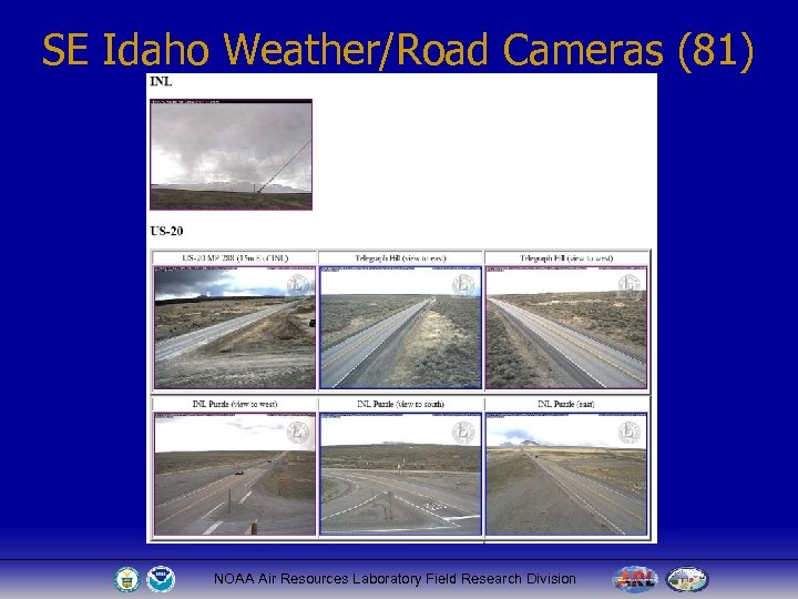 SE Idaho Weather/Road Cameras (81) NOAA Air Resources Laboratory Field Research Division 