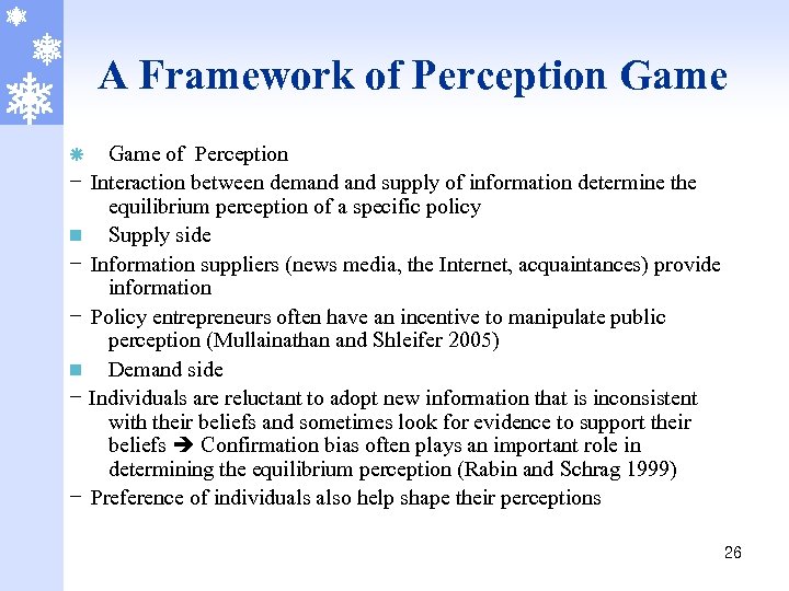 A Framework of Perception Game of Perception - Interaction between demand supply of information
