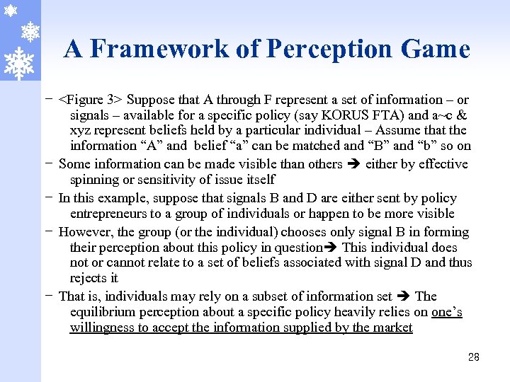 A Framework of Perception Game - <Figure 3> Suppose that A through F represent