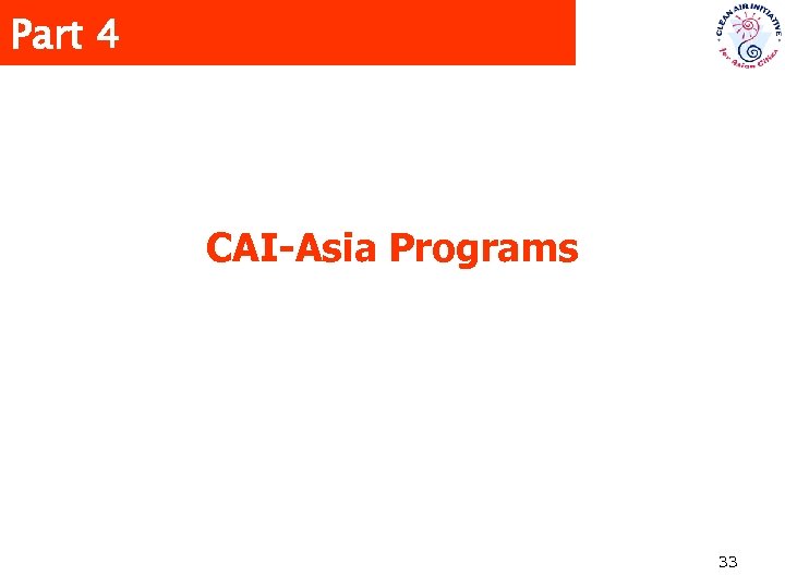 Part 4 CAI-Asia Programs 33 