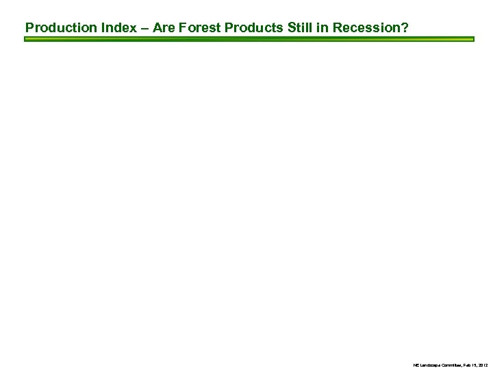 Production Index – Are Forest Products Still in Recession? NE Landscape Committee, Feb 15,