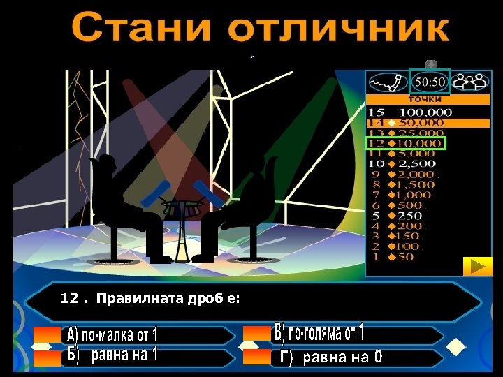 12. Правилната дроб е: 