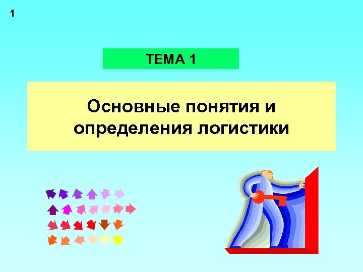 1 ТЕМА 1 Основные понятия и определения логистики 