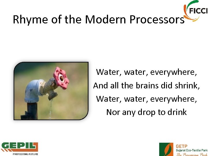 Rhyme of the Modern Processors Water, water, everywhere, And all the brains did shrink,