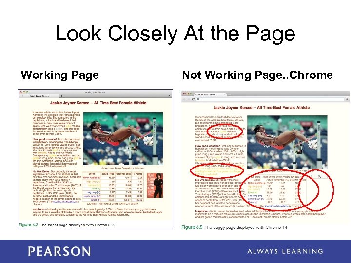Look Closely At the Page Working Page Not Working Page. . Chrome 
