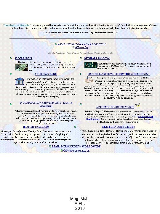 Mag. Mahr A-FIU 2010 