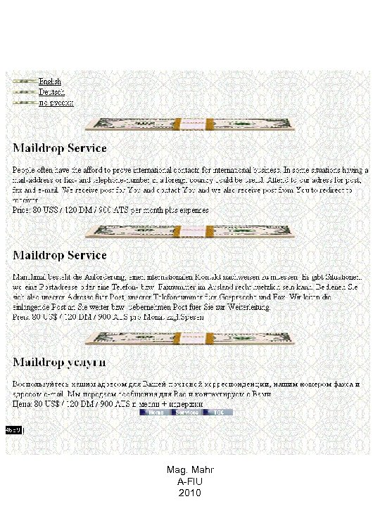 Mag. Mahr A-FIU 2010 