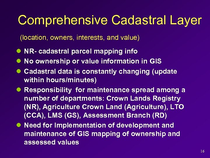 Comprehensive Cadastral Layer (location, owners, interests, and value) l NR cadastral parcel mapping info