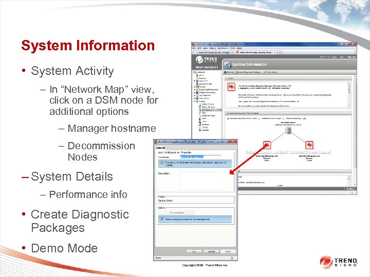 System Information • System Activity – In “Network Map” view, click on a DSM