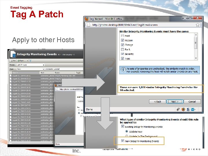Event Tagging Tag A Patch Apply to other Hosts Past and Future! 85 ©