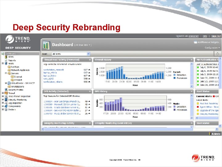 Deep Security Rebranding Copyright 2009 Trend Micro Inc. 88 