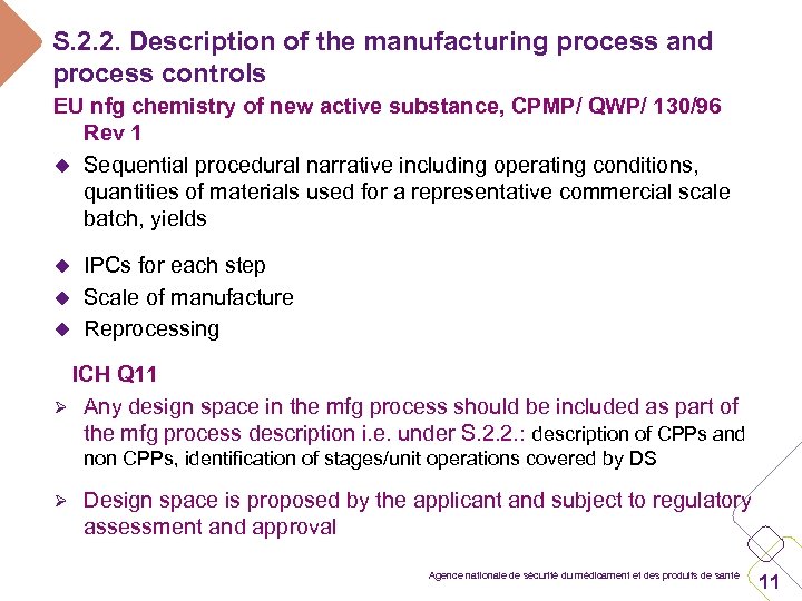 S. 2. 2. Description of the manufacturing process and process controls EU nfg chemistry