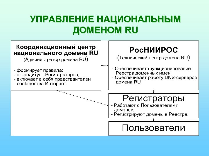 УПРАВЛЕНИЕ НАЦИОНАЛЬНЫМ ДОМЕНОМ RU 