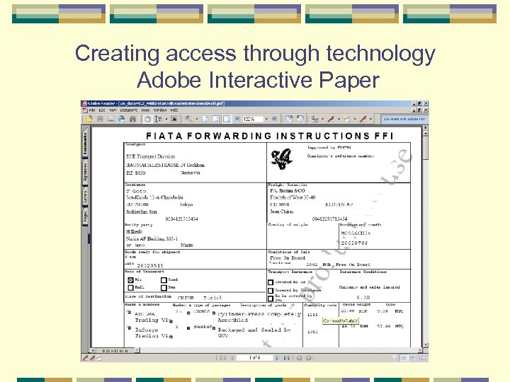 Creating access through technology Adobe Interactive Paper 