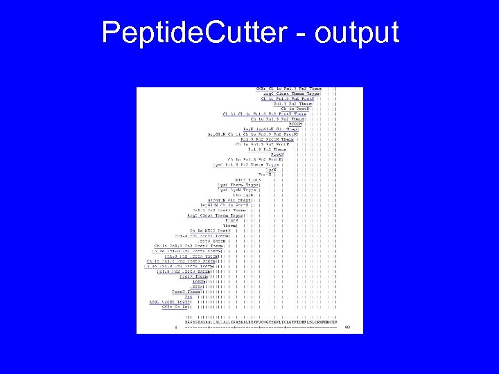 Peptide. Cutter - output 