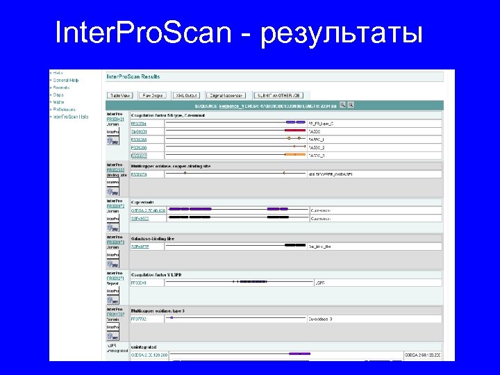 Inter. Pro. Scan - результаты 