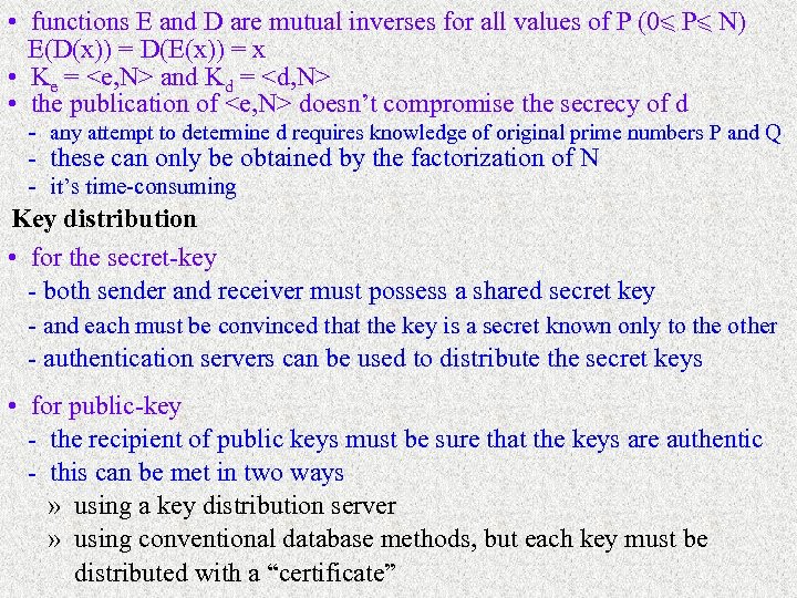  • functions E and D are mutual inverses for all values of P