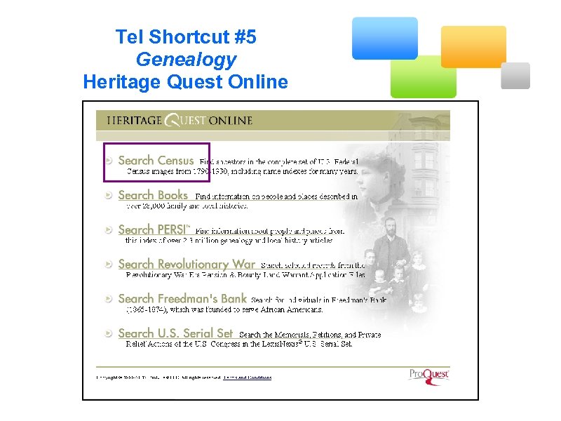 Tel Shortcut #5 Genealogy Heritage Quest Online 