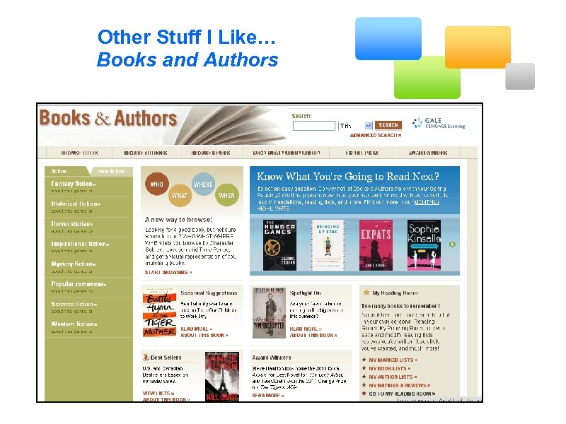 Other Stuff I Like… Books and Authors 