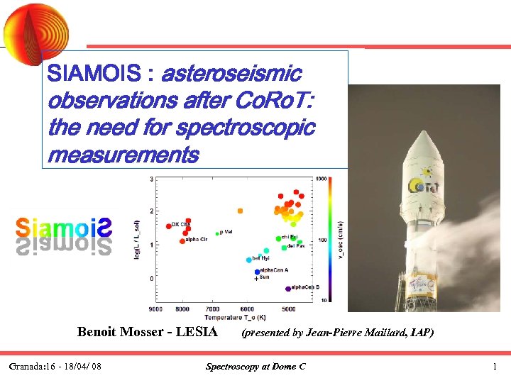 SIAMOIS : asteroseismic observations after Co. Ro. T: the need for spectroscopic measurements Benoit