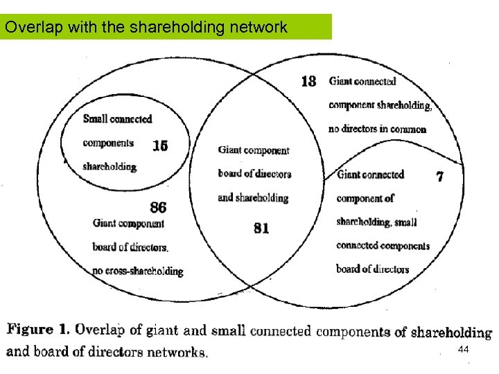 Overlap with the shareholding network 44 