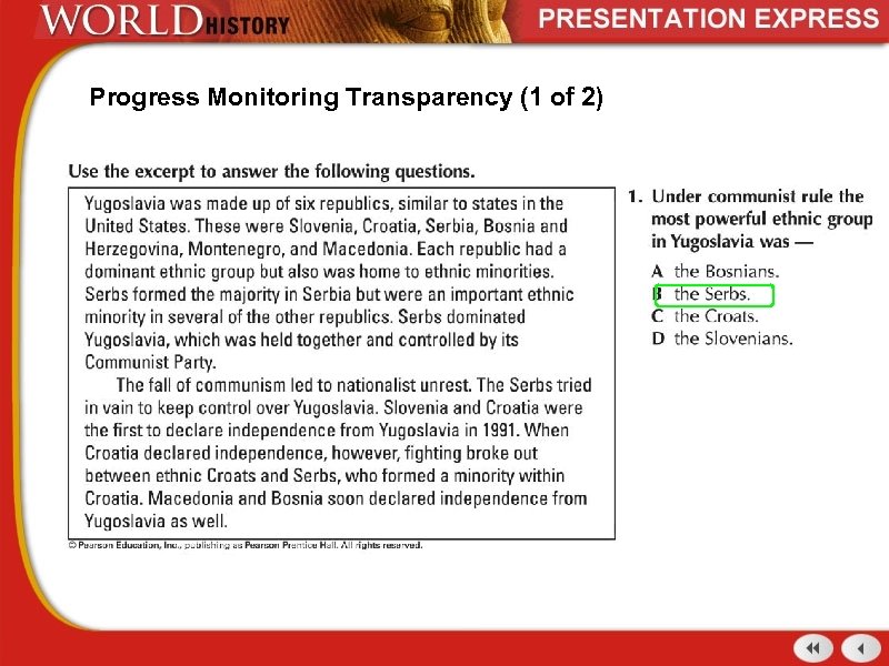 Progress Monitoring Transparency (1 of 2) 