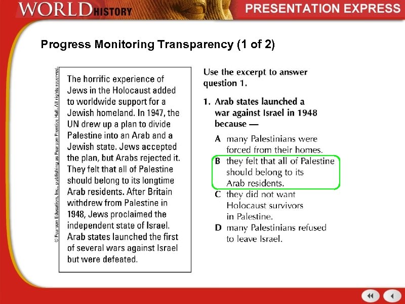Progress Monitoring Transparency (1 of 2) 