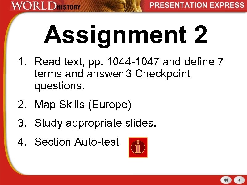 Assignment 2 1. Read text, pp. 1044 -1047 and define 7 terms and answer