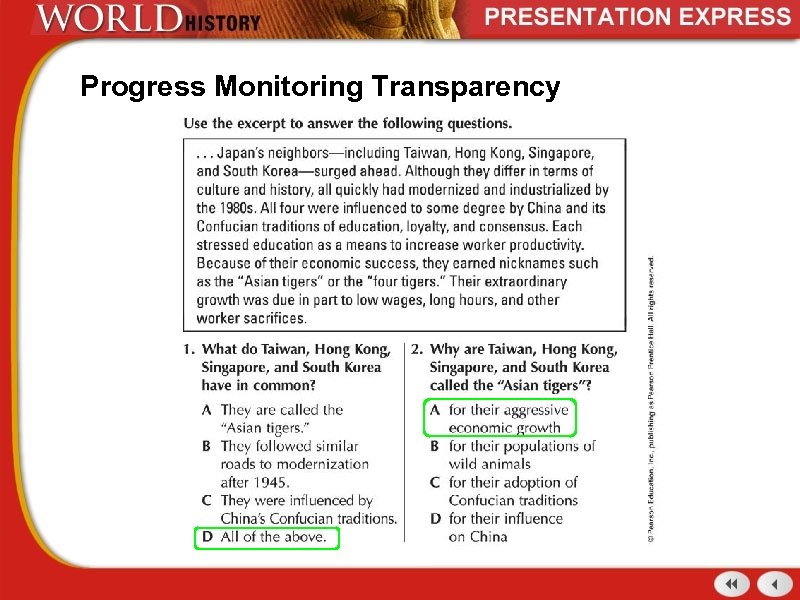 Progress Monitoring Transparency 