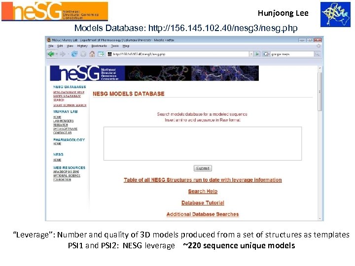 Hunjoong Lee Models Database: http: //156. 145. 102. 40/nesg 3/nesg. php “Leverage”: Number and