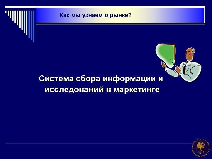 Как мы узнаем о рынке? Система сбора информации и исследований в маркетинге 