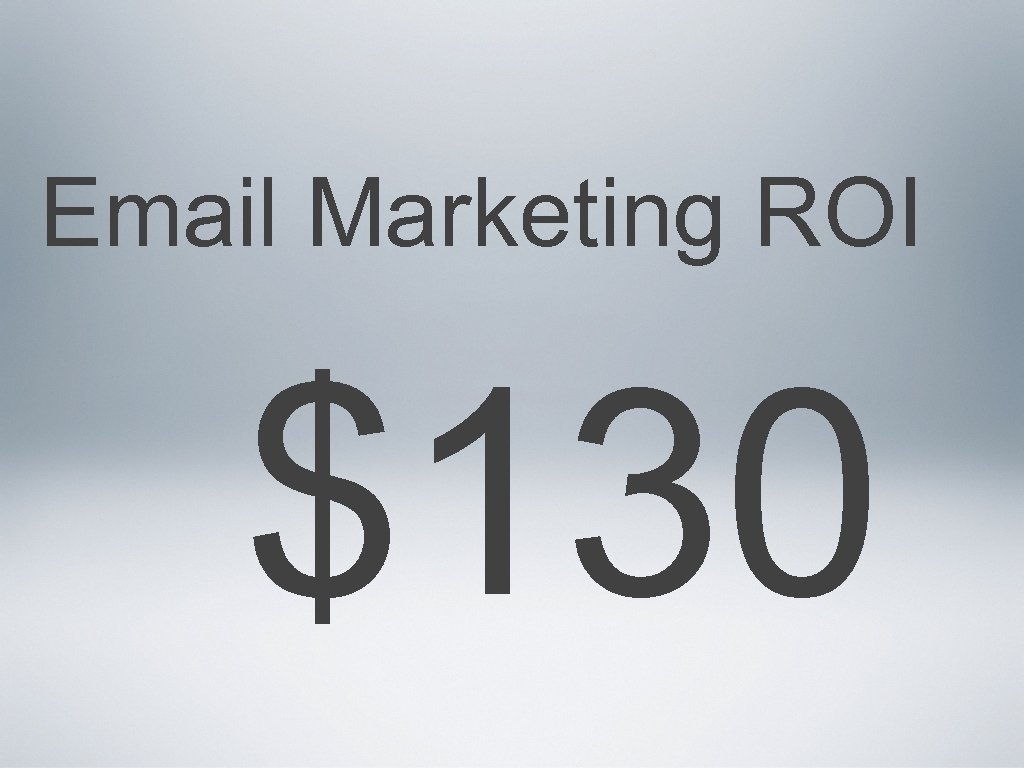 Email Marketing ROI $130 