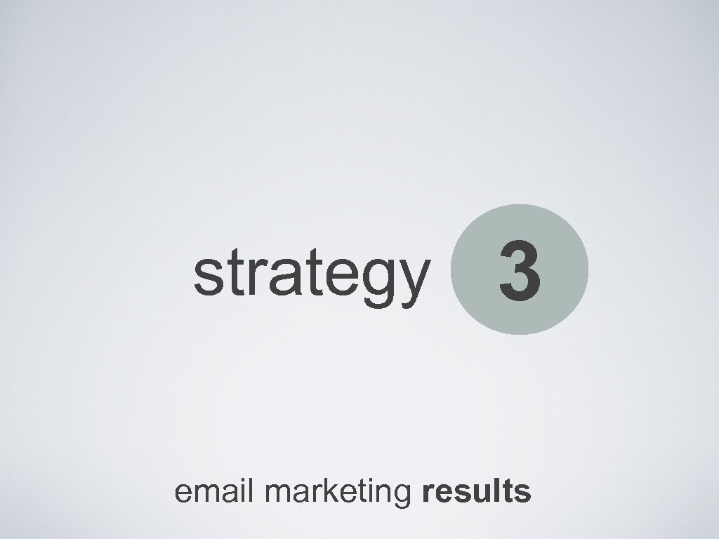 strategy 3 email marketing results 