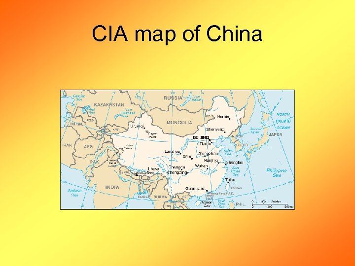 CIA map of China 